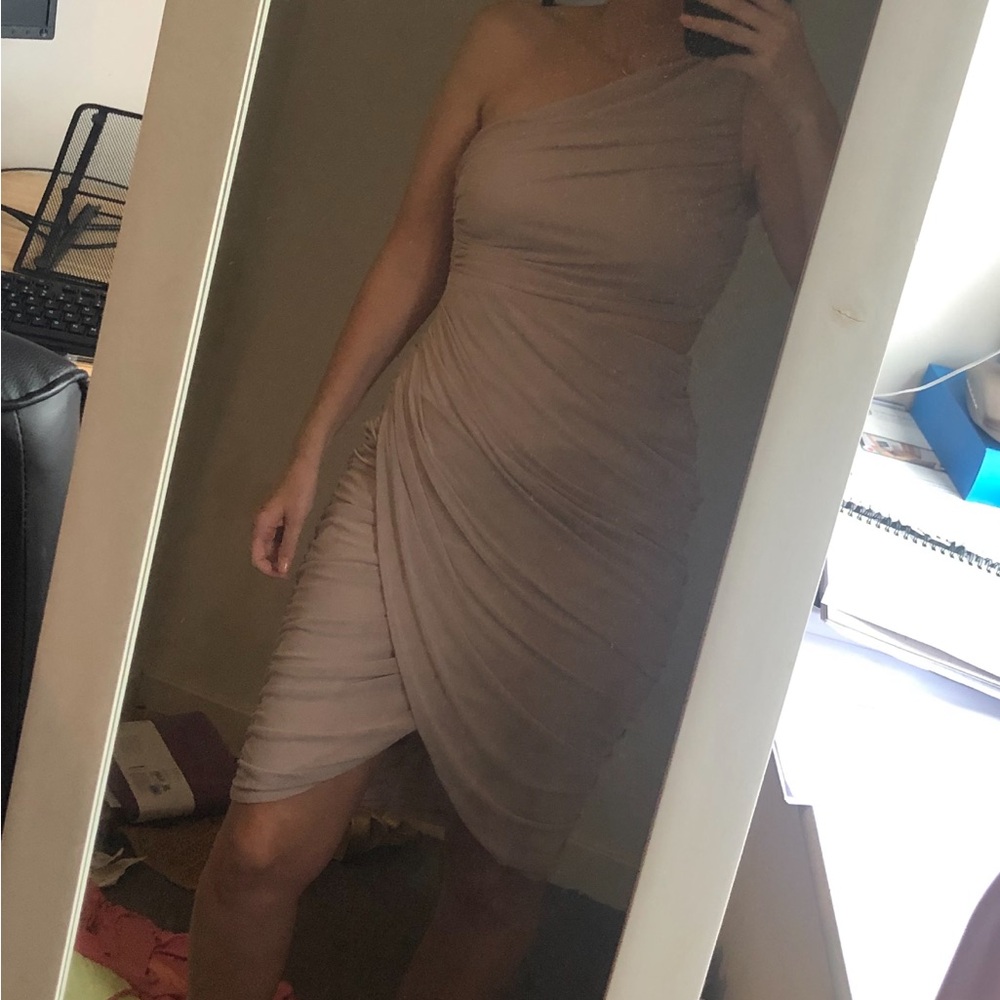 One shoulder midi dress